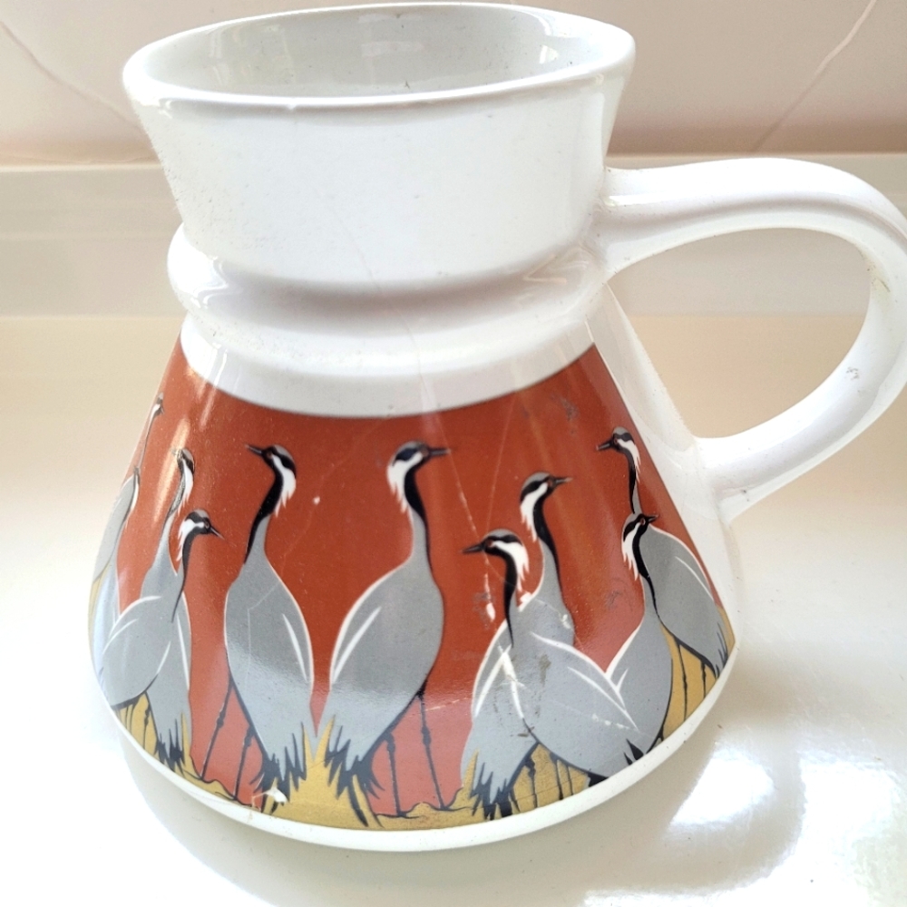 Otagiri Vintage Carafe Japan Geese - Water Pitcher - Saké